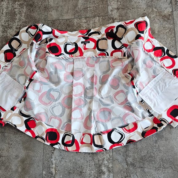 600 West Cropped Jacket 3/4 sleeves bold geometric pattern Size Small - Picture 9 of 9